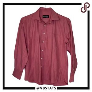 Alan Paine Long Sleeve Burnt Red Luxury Shirt in Size‎ Large (40cm)